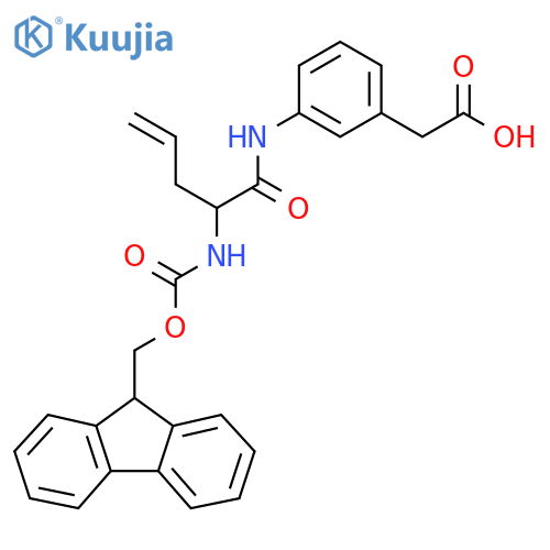 2-{3-2-({(9H-fluoren-9-yl)methoxycarbonyl}amino)pent-4-enamidophenyl}acetic acid structure
