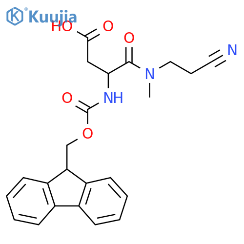 3-(2-cyanoethyl)(methyl)carbamoyl-3-({(9H-fluoren-9-yl)methoxycarbonyl}amino)propanoic acid structure