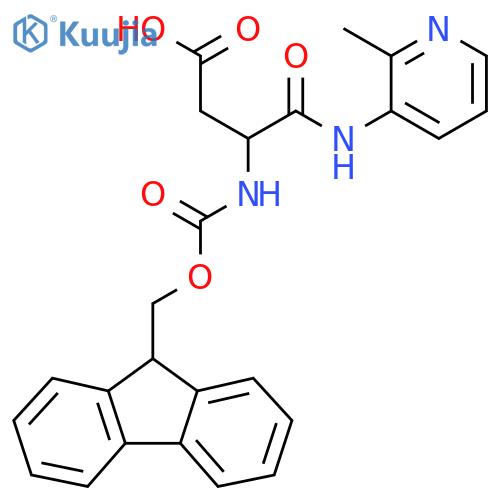 3-({(9H-fluoren-9-yl)methoxycarbonyl}amino)-3-(2-methylpyridin-3-yl)carbamoylpropanoic acid structure