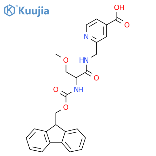 2-{2-({(9H-fluoren-9-yl)methoxycarbonyl}amino)-3-methoxypropanamidomethyl}pyridine-4-carboxylic acid structure