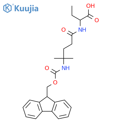 2-4-({(9H-fluoren-9-yl)methoxycarbonyl}amino)-4-methylpentanamidobutanoic acid structure