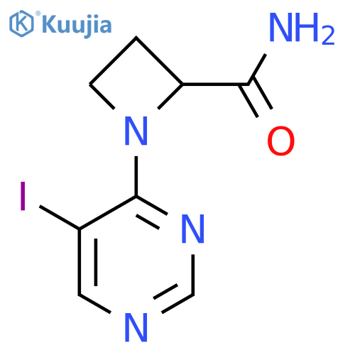 1-(5-iodopyrimidin-4-yl)azetidine-2-carboxamide structure