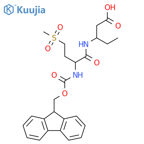 3-2-({(9H-fluoren-9-yl)methoxycarbonyl}amino)-4-methanesulfonylbutanamidopentanoic acid structure