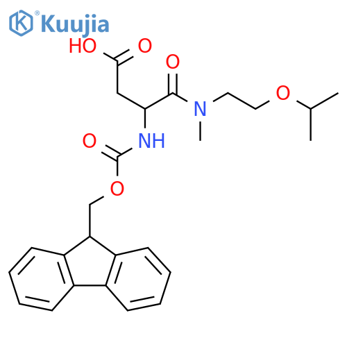 3-({(9H-fluoren-9-yl)methoxycarbonyl}amino)-3-{methyl2-(propan-2-yloxy)ethylcarbamoyl}propanoic acid structure