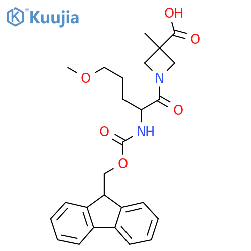 1-2-({(9H-fluoren-9-yl)methoxycarbonyl}amino)-5-methoxypentanoyl-3-methylazetidine-3-carboxylic acid structure
