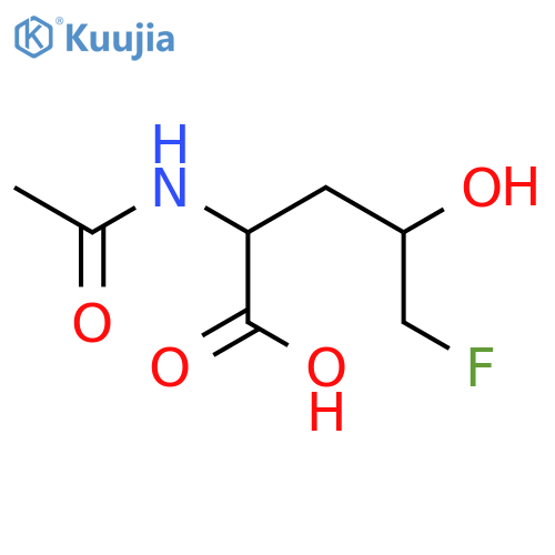 2-acetamido-5-fluoro-4-hydroxypentanoic acid structure