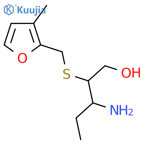 3-amino-2-{(3-methylfuran-2-yl)methylsulfanyl}pentan-1-ol structure