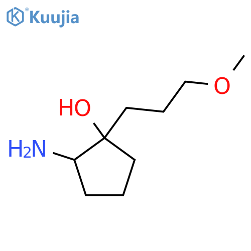 2-amino-1-(3-methoxypropyl)cyclopentan-1-ol structure