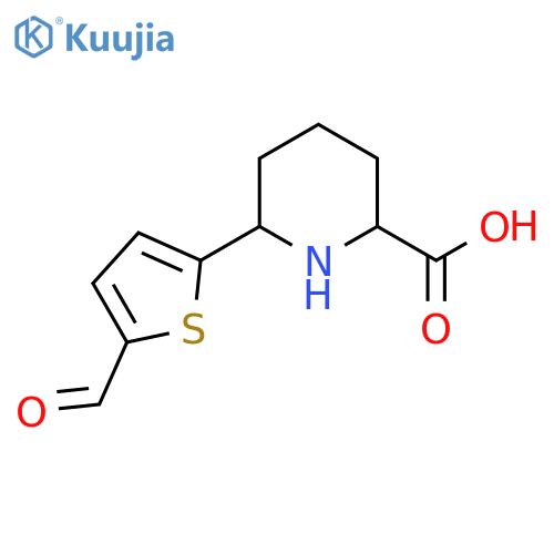 6-(5-formylthiophen-2-yl)piperidine-2-carboxylic acid structure