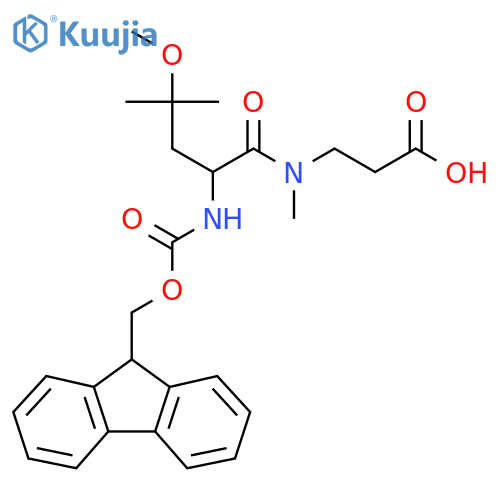 3-2-({(9H-fluoren-9-yl)methoxycarbonyl}amino)-4-methoxy-N,4-dimethylpentanamidopropanoic acid structure