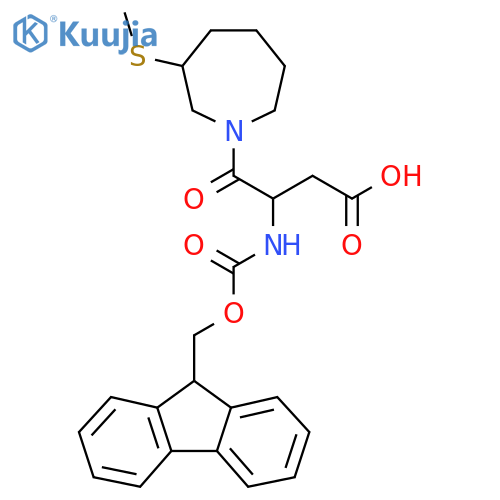 3-({(9H-fluoren-9-yl)methoxycarbonyl}amino)-4-3-(methylsulfanyl)azepan-1-yl-4-oxobutanoic acid structure