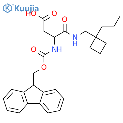 3-({(9H-fluoren-9-yl)methoxycarbonyl}amino)-3-{(1-propylcyclobutyl)methylcarbamoyl}propanoic acid structure