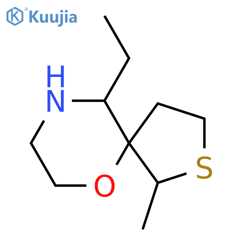 10-ethyl-1-methyl-6-oxa-2-thia-9-azaspiro4.5decane structure