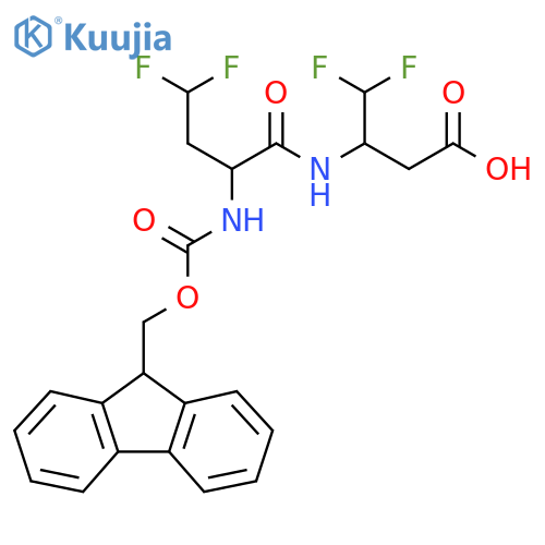 3-2-({(9H-fluoren-9-yl)methoxycarbonyl}amino)-4,4-difluorobutanamido-4,4-difluorobutanoic acid structure