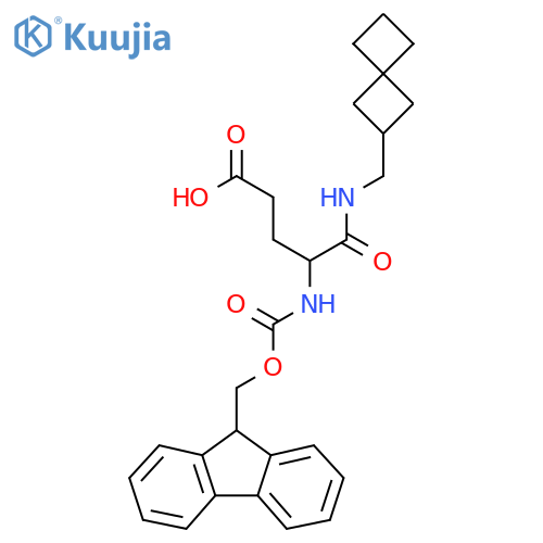 4-({(9H-fluoren-9-yl)methoxycarbonyl}amino)-4-({spiro3.3heptan-2-yl}methyl)carbamoylbutanoic acid structure