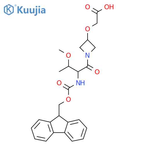 2-({1-2-({(9H-fluoren-9-yl)methoxycarbonyl}amino)-3-methoxybutanoylazetidin-3-yl}oxy)acetic acid structure