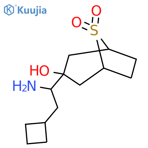 3-(1-amino-2-cyclobutylethyl)-3-hydroxy-8lambda6-thiabicyclo3.2.1octane-8,8-dione structure