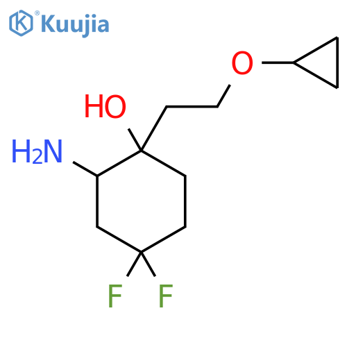 2-amino-1-(2-cyclopropoxyethyl)-4,4-difluorocyclohexan-1-ol structure