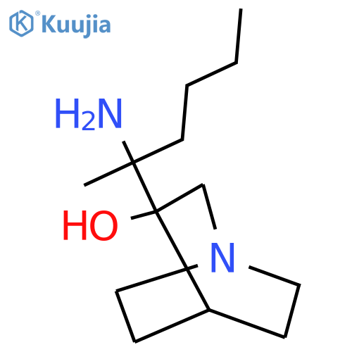 3-(2-aminohexan-2-yl)-1-azabicyclo2.2.2octan-3-ol structure