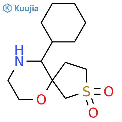 10-Cyclohexyl-6-oxa-2lambda6-thia-9-azaspiro[4.5]decane-2,2-dione structure