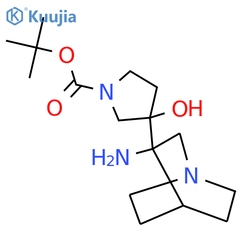 tert-butyl 3-{3-amino-1-azabicyclo2.2.2octan-3-yl}-3-hydroxypyrrolidine-1-carboxylate structure