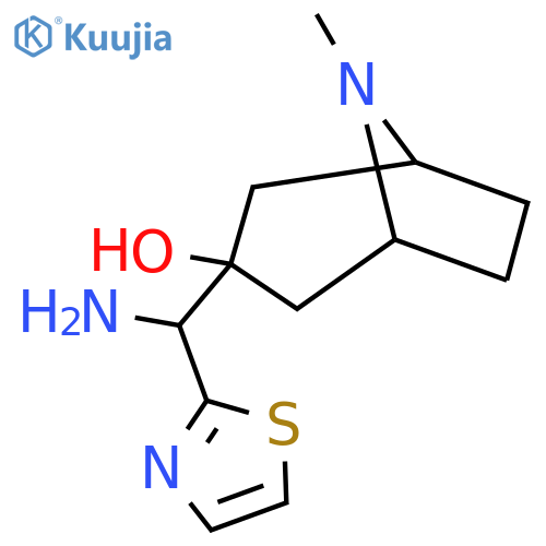 3-amino(1,3-thiazol-2-yl)methyl-8-methyl-8-azabicyclo3.2.1octan-3-ol structure