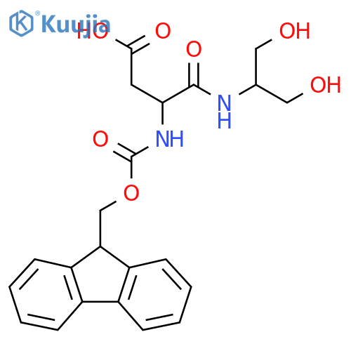 3-(1,3-dihydroxypropan-2-yl)carbamoyl-3-({(9H-fluoren-9-yl)methoxycarbonyl}amino)propanoic acid structure