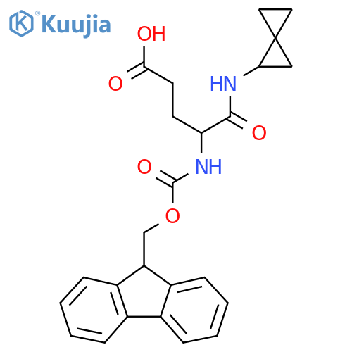 4-({(9H-fluoren-9-yl)methoxycarbonyl}amino)-4-({spiro2.2pentan-1-yl}carbamoyl)butanoic acid structure