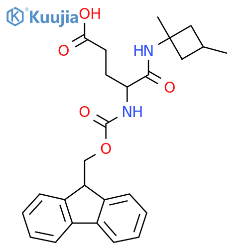 4-(1,3-dimethylcyclobutyl)carbamoyl-4-({(9H-fluoren-9-yl)methoxycarbonyl}amino)butanoic acid structure
