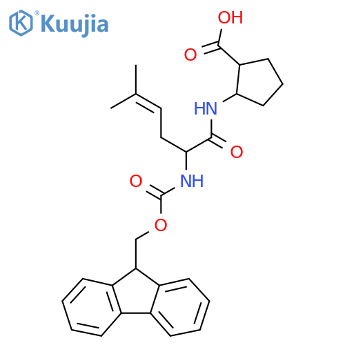 2-2-({(9H-fluoren-9-yl)methoxycarbonyl}amino)-5-methylhex-4-enamidocyclopentane-1-carboxylic acid structure