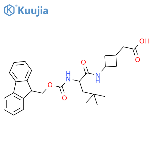 2-{3-2-({(9H-fluoren-9-yl)methoxycarbonyl}amino)-4,4-dimethylpentanamidocyclobutyl}acetic acid structure