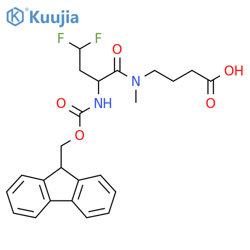 4-2-({(9H-fluoren-9-yl)methoxycarbonyl}amino)-4,4-difluoro-N-methylbutanamidobutanoic acid structure