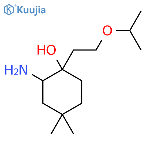 2-amino-4,4-dimethyl-1-2-(propan-2-yloxy)ethylcyclohexan-1-ol structure