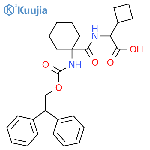 2-cyclobutyl-2-{1-({(9H-fluoren-9-yl)methoxycarbonyl}amino)cyclohexylformamido}acetic acid structure