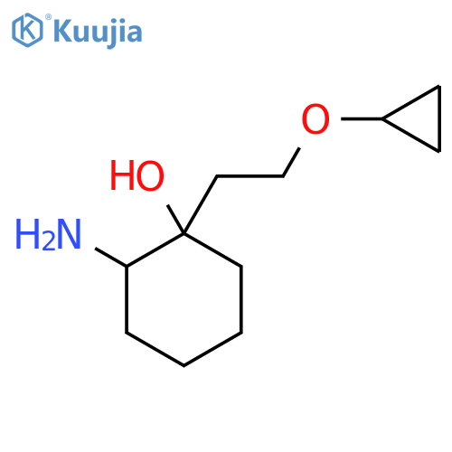 2-Amino-1-(2-cyclopropoxyethyl)cyclohexan-1-ol structure