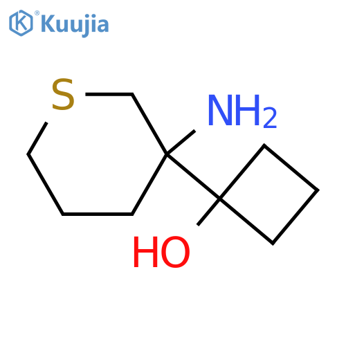 1-(3-aminothian-3-yl)cyclobutan-1-ol structure