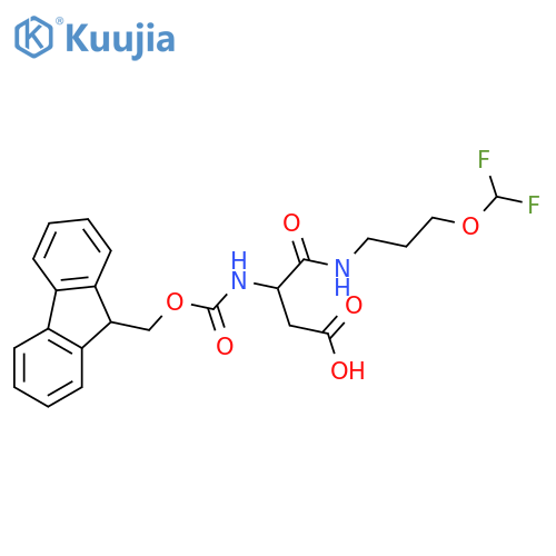 3-{3-(difluoromethoxy)propylcarbamoyl}-3-({(9H-fluoren-9-yl)methoxycarbonyl}amino)propanoic acid structure