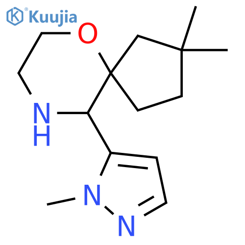 2,2-dimethyl-10-(1-methyl-1H-pyrazol-5-yl)-6-oxa-9-azaspiro4.5decane structure