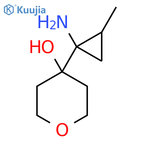 4-(1-amino-2-methylcyclopropyl)oxan-4-ol structure