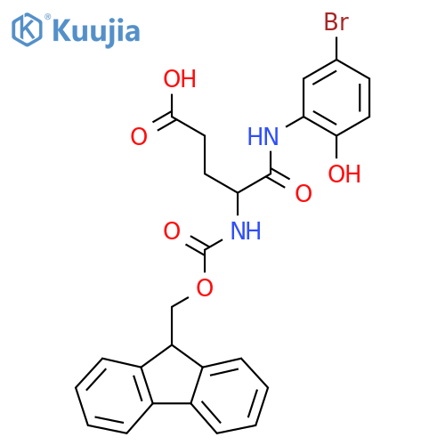 4-(5-bromo-2-hydroxyphenyl)carbamoyl-4-({(9H-fluoren-9-yl)methoxycarbonyl}amino)butanoic acid structure