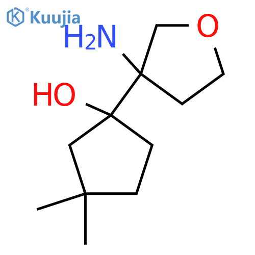 1-(3-aminooxolan-3-yl)-3,3-dimethylcyclopentan-1-ol structure