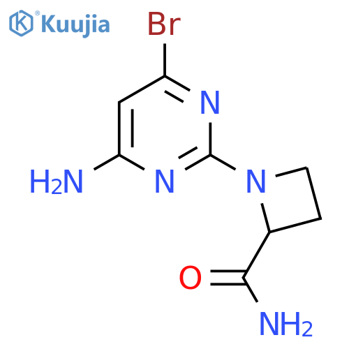 1-(4-amino-6-bromopyrimidin-2-yl)azetidine-2-carboxamide structure