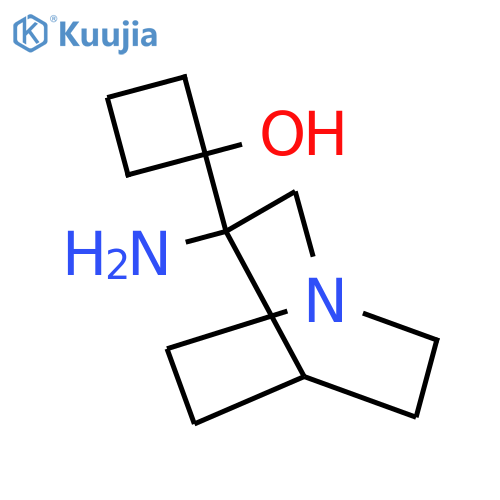 1-{3-amino-1-azabicyclo2.2.2octan-3-yl}cyclobutan-1-ol structure