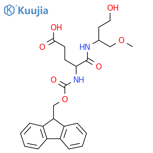 4-({(9H-fluoren-9-yl)methoxycarbonyl}amino)-4-(4-hydroxy-1-methoxybutan-2-yl)carbamoylbutanoic acid structure