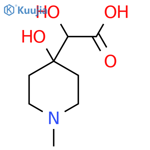 2-Hydroxy-2-(4-hydroxy-1-methylpiperidin-4-yl)acetic acid structure