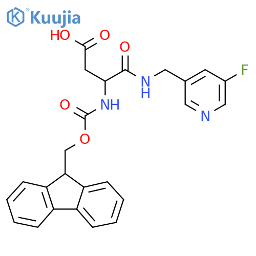 3-({(9H-fluoren-9-yl)methoxycarbonyl}amino)-3-{(5-fluoropyridin-3-yl)methylcarbamoyl}propanoic acid structure