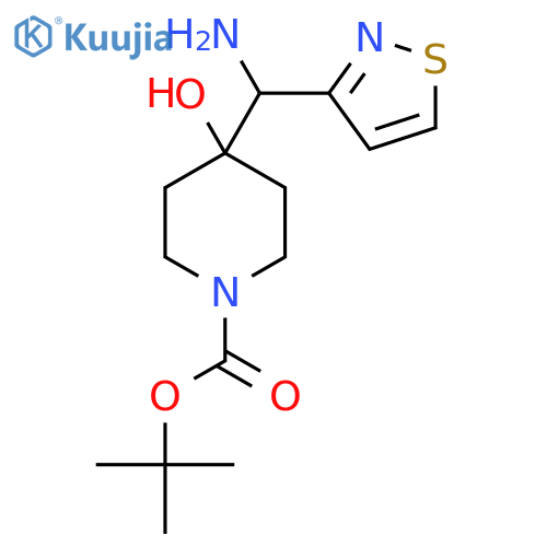 tert-butyl 4-amino(1,2-thiazol-3-yl)methyl-4-hydroxypiperidine-1-carboxylate structure