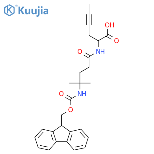 2-4-({(9H-fluoren-9-yl)methoxycarbonyl}amino)-4-methylpentanamidohex-4-ynoic acid structure