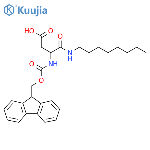 3-({(9H-fluoren-9-yl)methoxycarbonyl}amino)-3-(octylcarbamoyl)propanoic acid structure