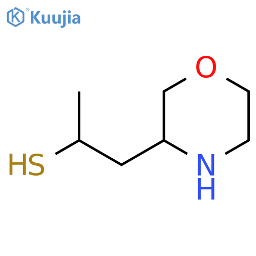 1-(morpholin-3-yl)propane-2-thiol structure